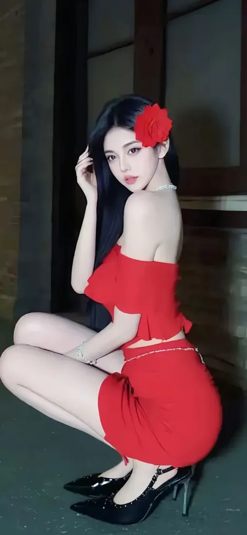 红衣美女手机壁纸｜iOS背景图片 - 气质御姐「哲风壁纸」