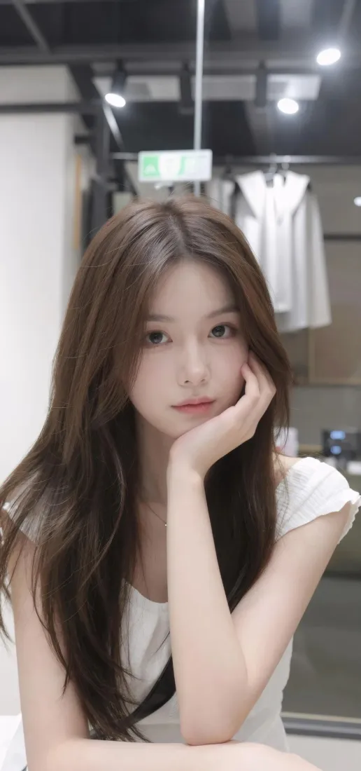 清纯长发美女手机壁纸｜iOS背景图片 - 气质少女「哲风壁纸」