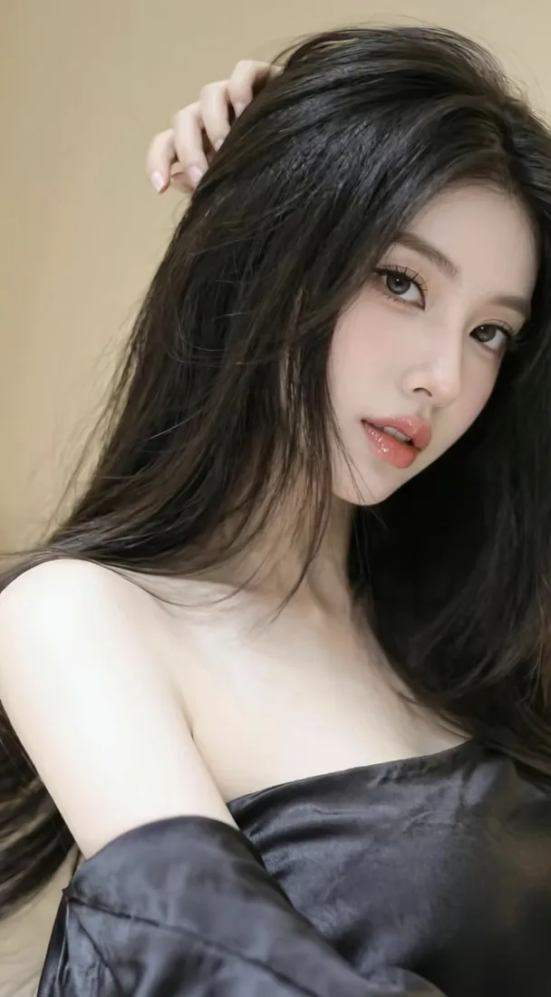 黑发美女手机壁纸｜iOS背景图片 - 纯欲御姐「哲风壁纸」