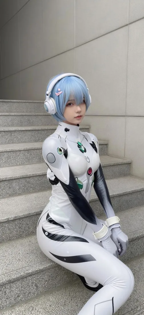 绫波丽手机壁纸｜cos背景图片 - 蓝发美女「哲风壁纸」