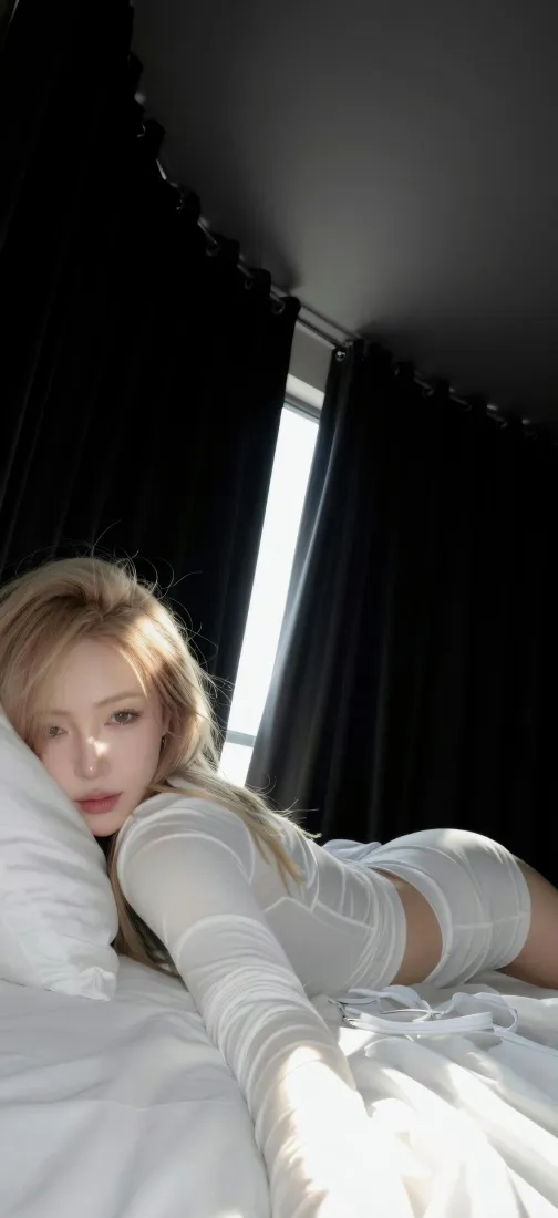金发美女手机壁纸｜卧室背景图片 - 阳光休闲「哲风壁纸」