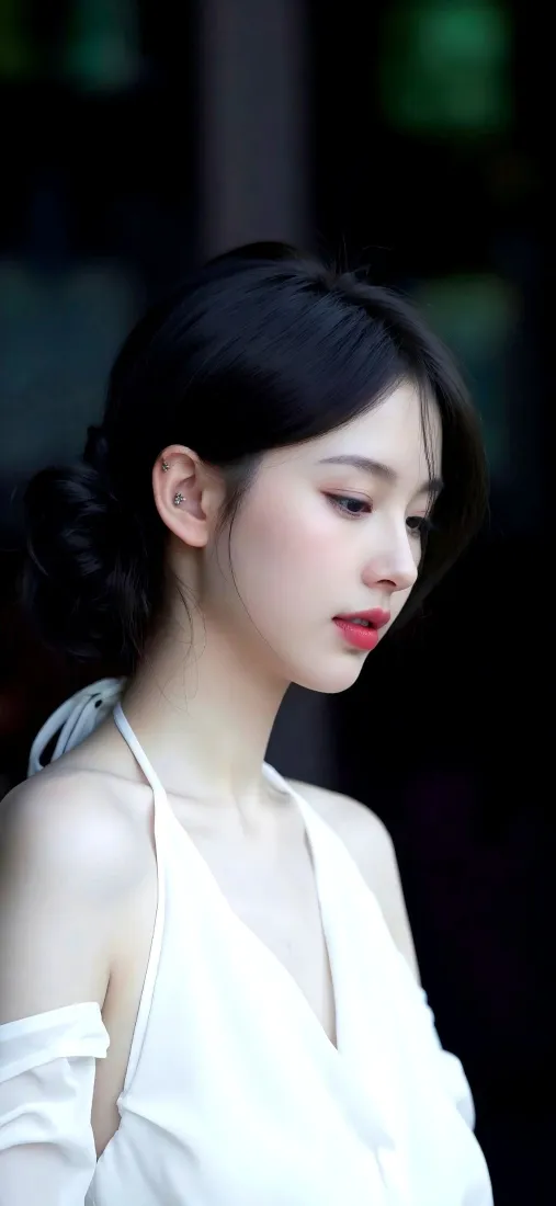 清冷美女手机壁纸｜氛围感背景图片 - 简约高级「哲风壁纸」