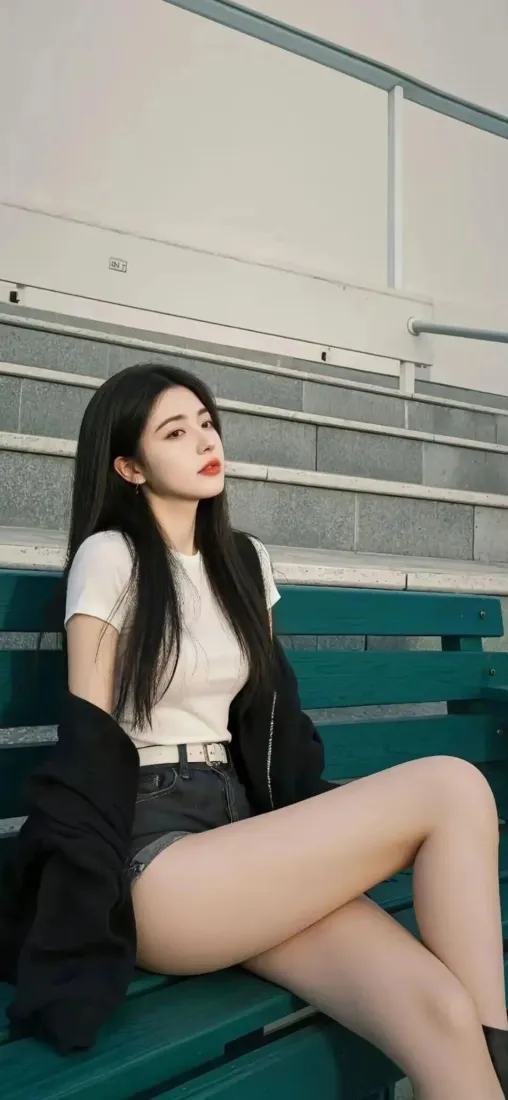 长发美女手机壁纸｜休闲背景图片 - 校园看台「哲风壁纸」