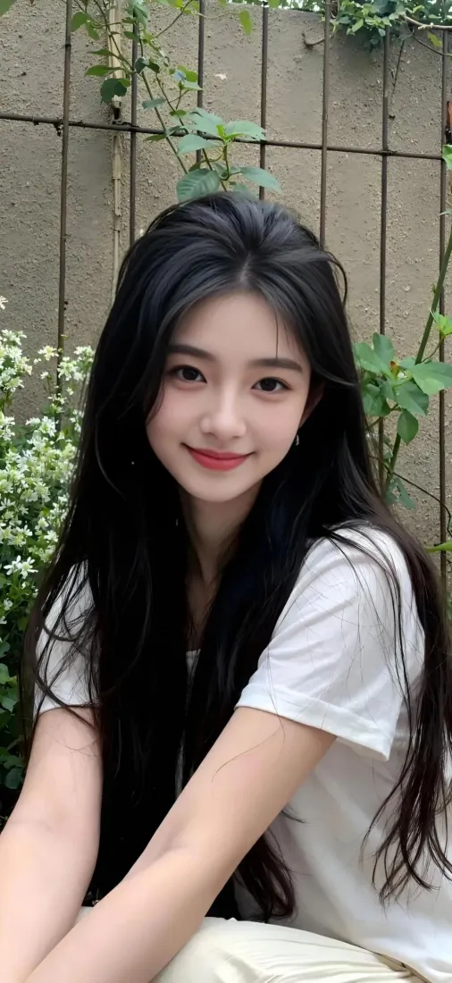 长发美女手机壁纸｜iOS背景图片 - 清新户外「哲风壁纸」