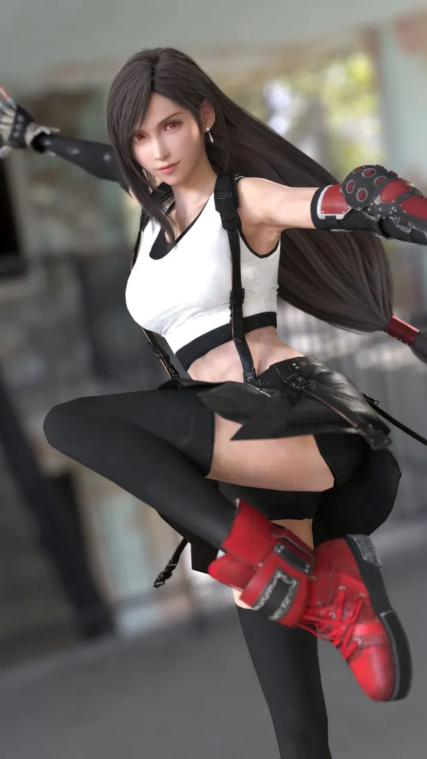 蒂法手机壁纸｜最终幻想背景图片 - 性感游戏女神「哲风壁纸」