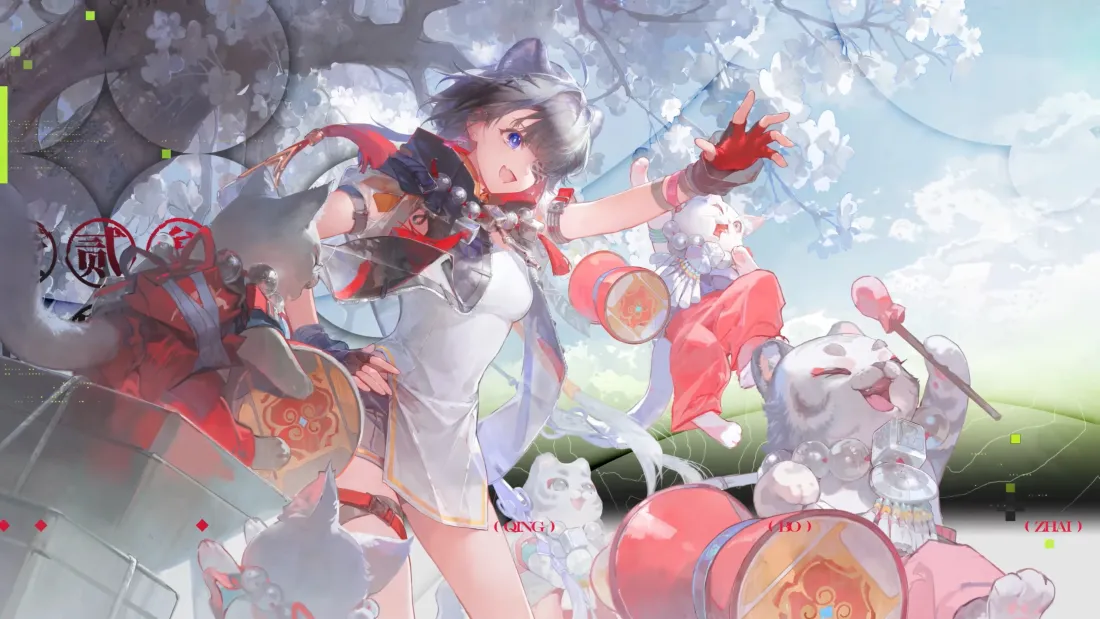 3k归龙潮壁纸｜清背景图片 - 猫耳国风少女「哲风壁纸」