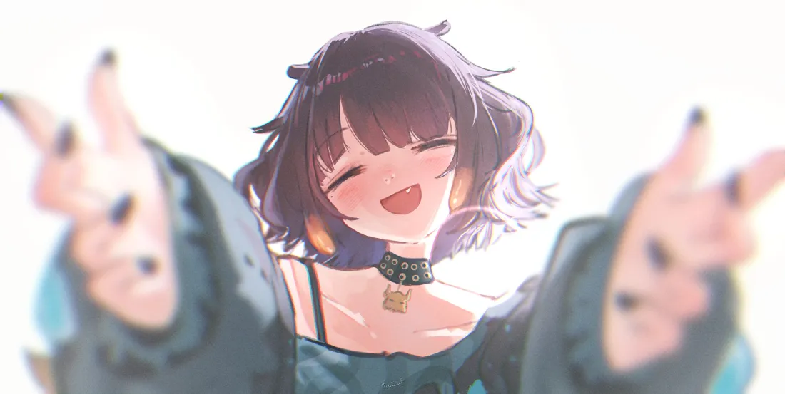 4k可爱短发少女壁纸｜简约背景图片 - 二次元「哲风壁纸」