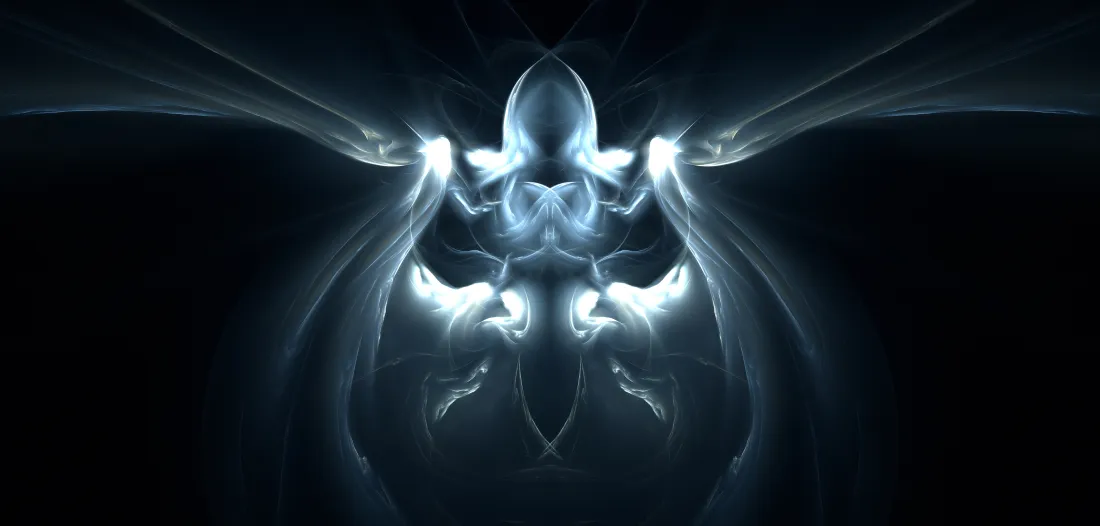 6k抽象艺术壁纸｜光影背景图片 - 发光人形「哲风壁纸」