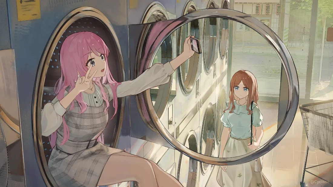 2k千早爱音长崎素世壁纸｜MyGO!!!背景图片 - 对镜自拍「哲风壁纸」