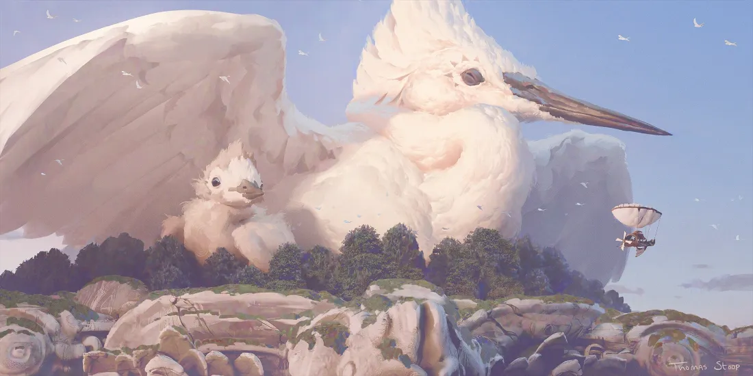 2k巨型白鸟壁纸｜自然风景背景图片 - 治愈林间「哲风壁纸」