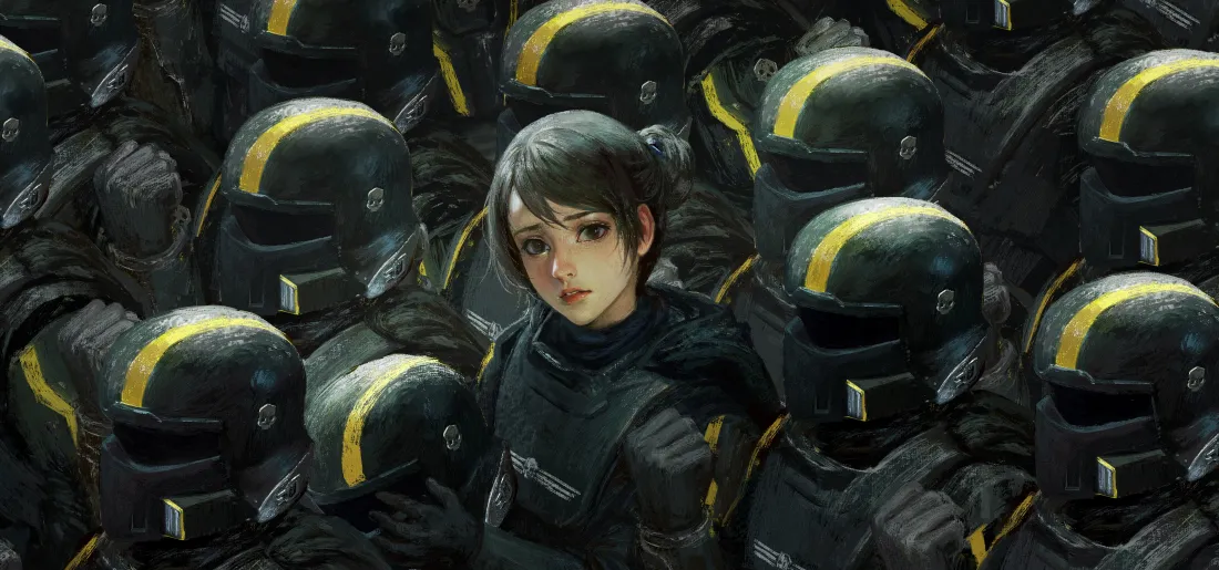 6k短发女孩壁纸｜特种士兵背景图片 - 二次元插画「哲风壁纸」