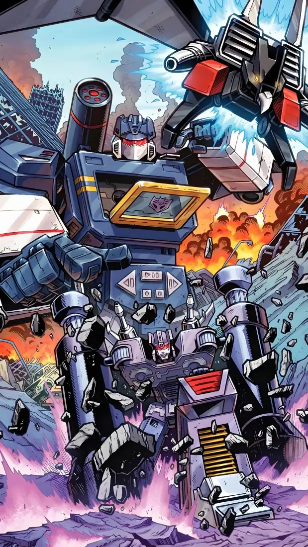 变形金刚手机壁纸｜G1战斗背景图片 - 声波「哲风壁纸」