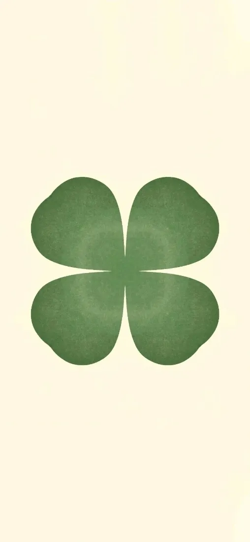 四叶草手机壁纸｜简约背景图片 - 绿色幸运草「哲风壁纸」