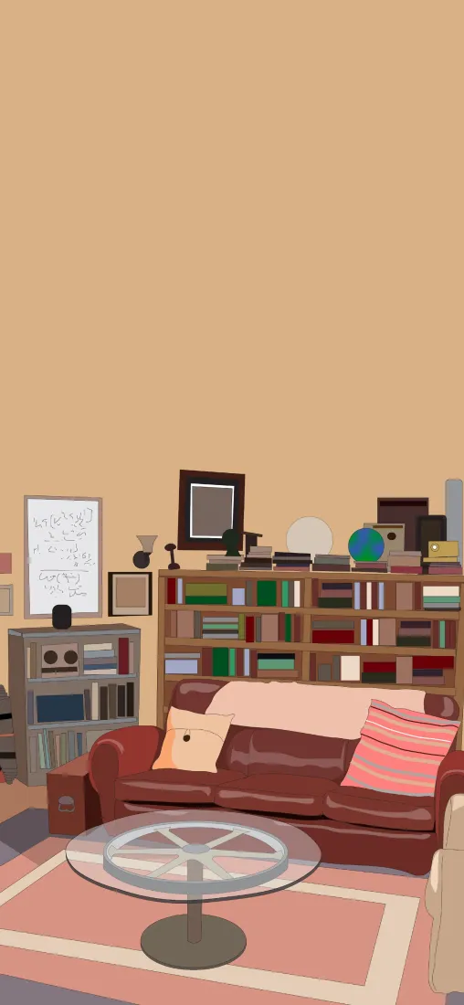 生活大爆炸手机壁纸｜简约风背景图片 - 美式客厅「哲风壁纸」