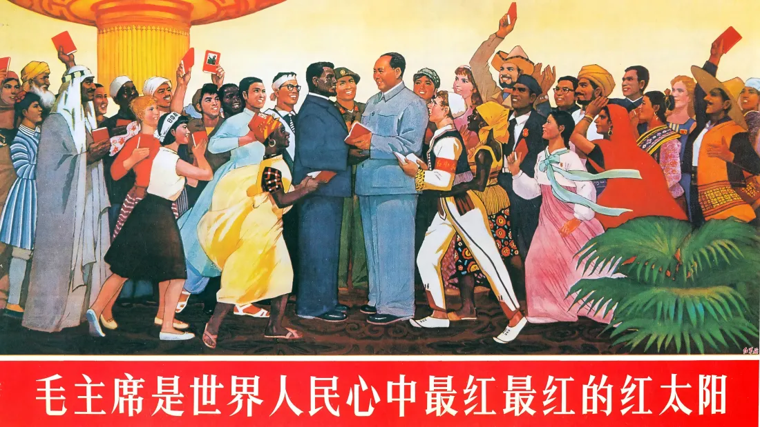 4k毛主席壁纸｜红色宣传画背景图片 - 世界人民大团结「哲风壁纸」