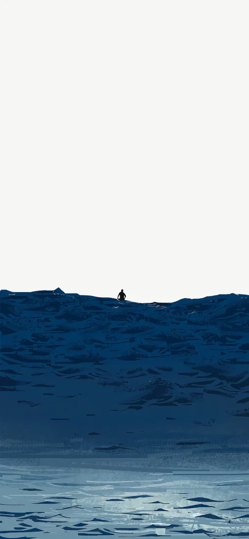 简约湖水手机壁纸｜自然背景图片 - 静谧岸边「哲风壁纸」