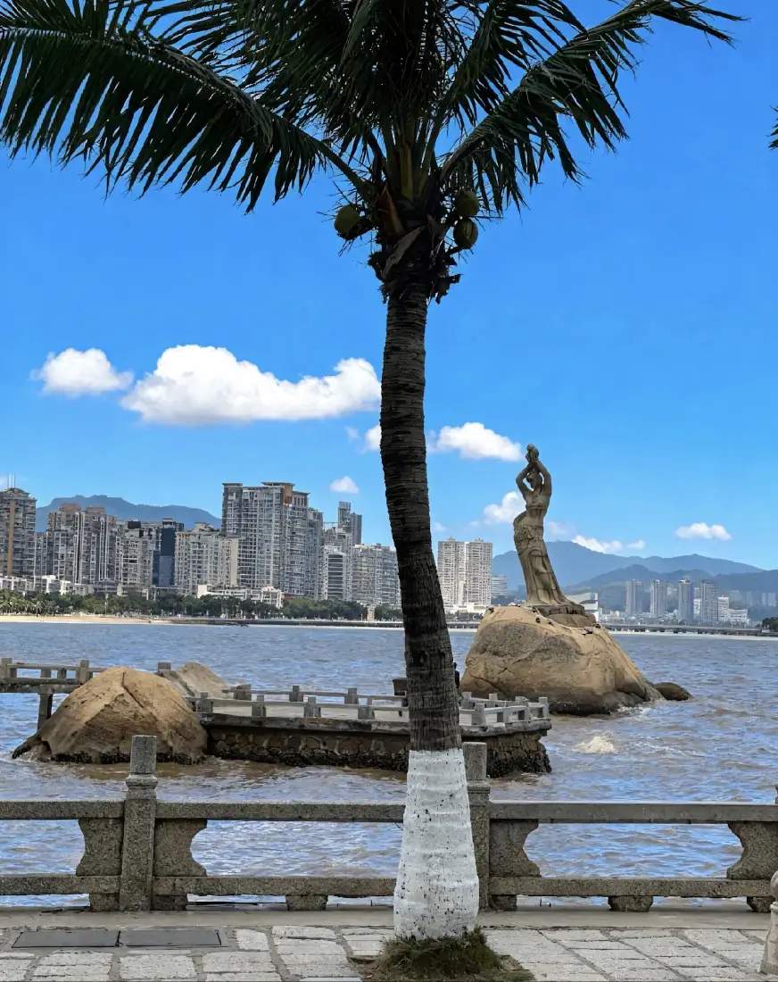 珠海手机壁纸｜海边背景图片 - 珠海渔女风光「哲风壁纸」