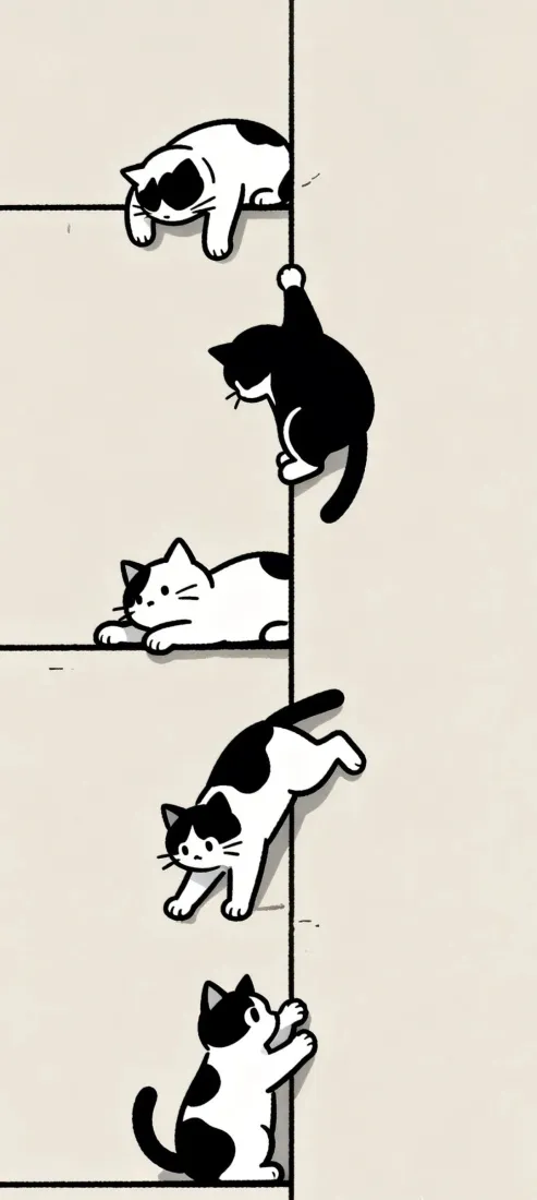 猫咪手机壁纸｜简约背景图片 - 手绘萌宠「哲风壁纸」
