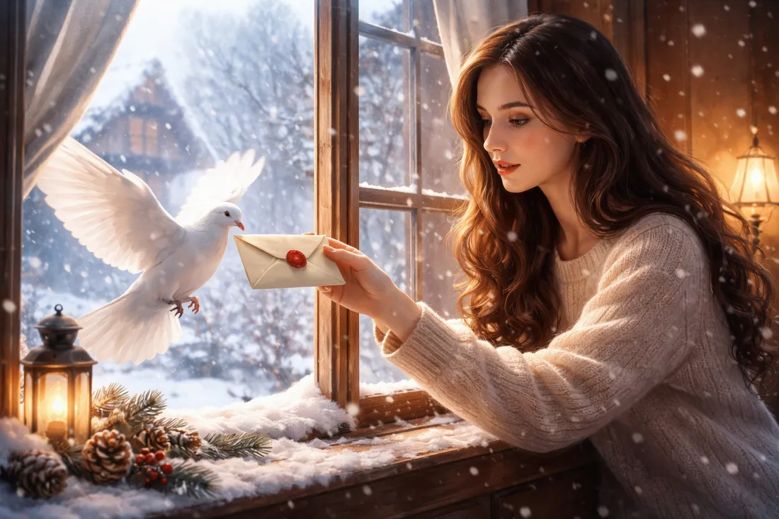 4k冬日白鸽壁纸｜治愈室内背景图片 - 少女递信「哲风壁纸」