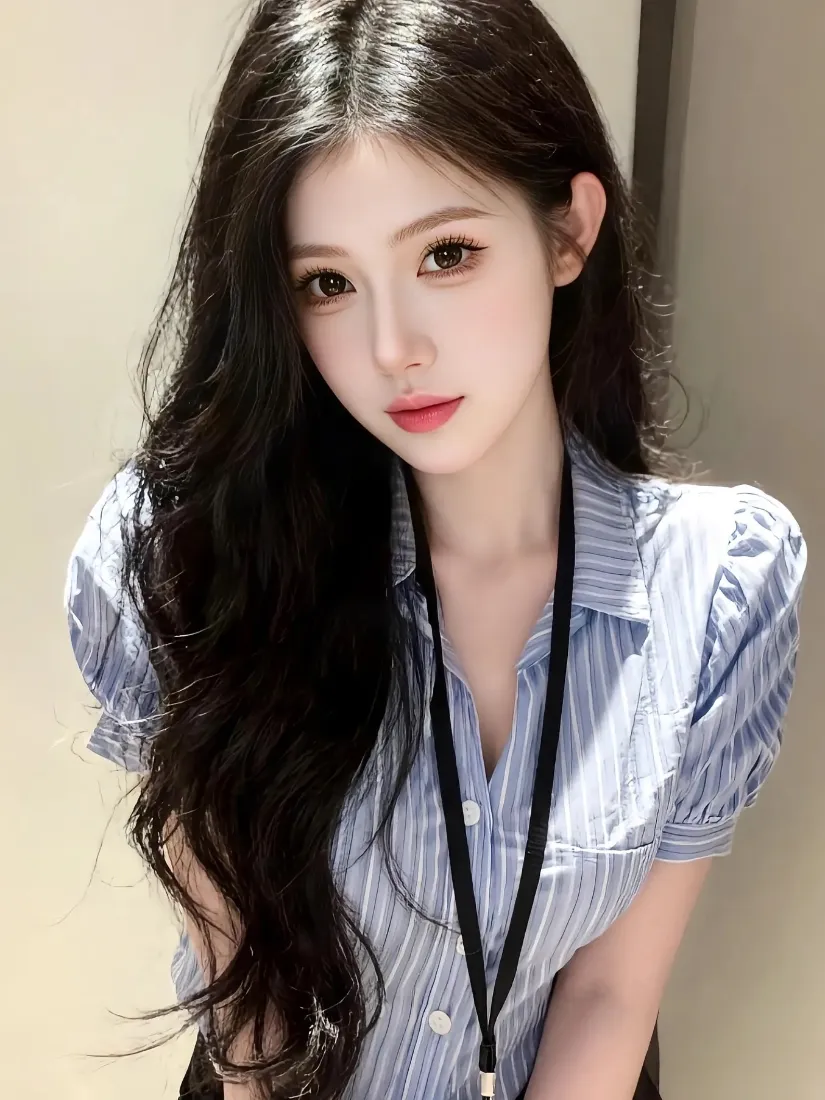 长发美女手机壁纸｜简约室内背景图片 - 手机「哲风壁纸」