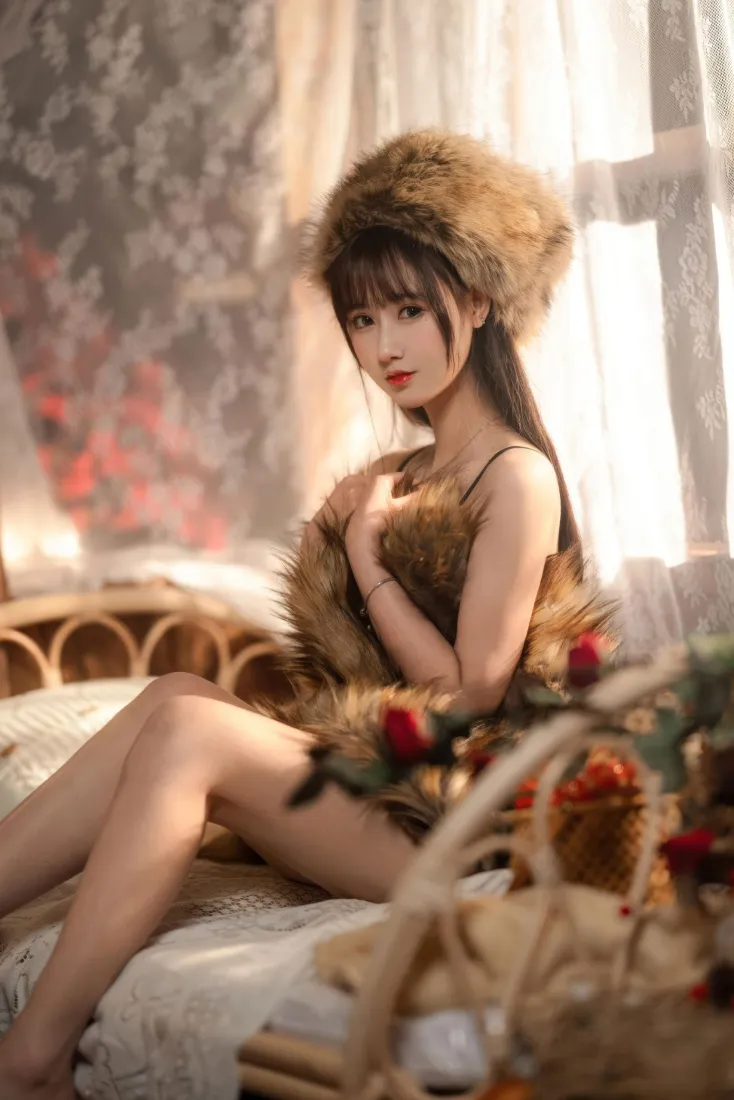 气质美女手机壁纸｜复古室内背景图片 - 暖调写真「哲风壁纸」