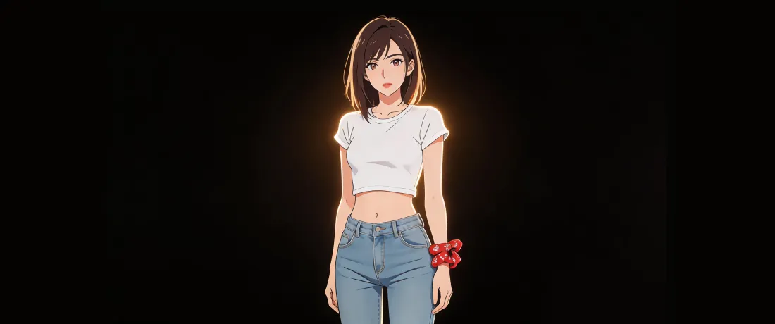 3k二次元少女壁纸｜高清背景图片 - 简约黑底「哲风壁纸」