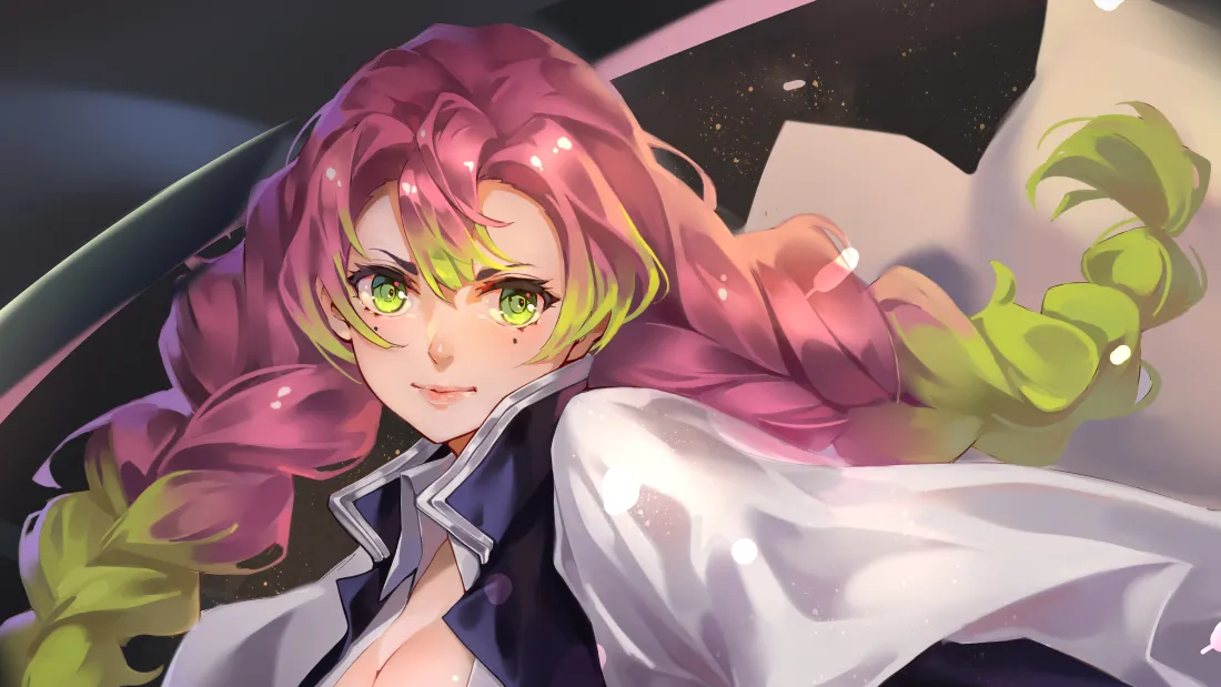 4k甘露寺蜜璃壁纸｜鬼灭之刃背景图片 - 同人插画「哲风壁纸」