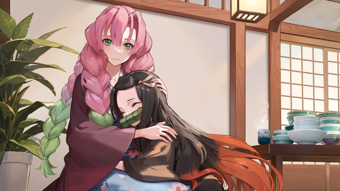 4k鬼灭之刃壁纸｜甘露寺蜜璃背景图片 - 灶门祢豆子「哲风壁纸」