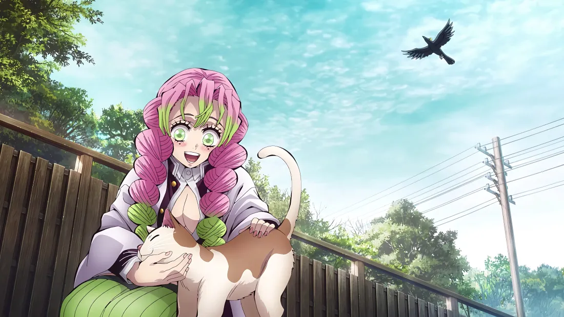 4k甘露寺蜜璃壁纸｜鬼灭之刃背景图片 - 户外撸猫「哲风壁纸」