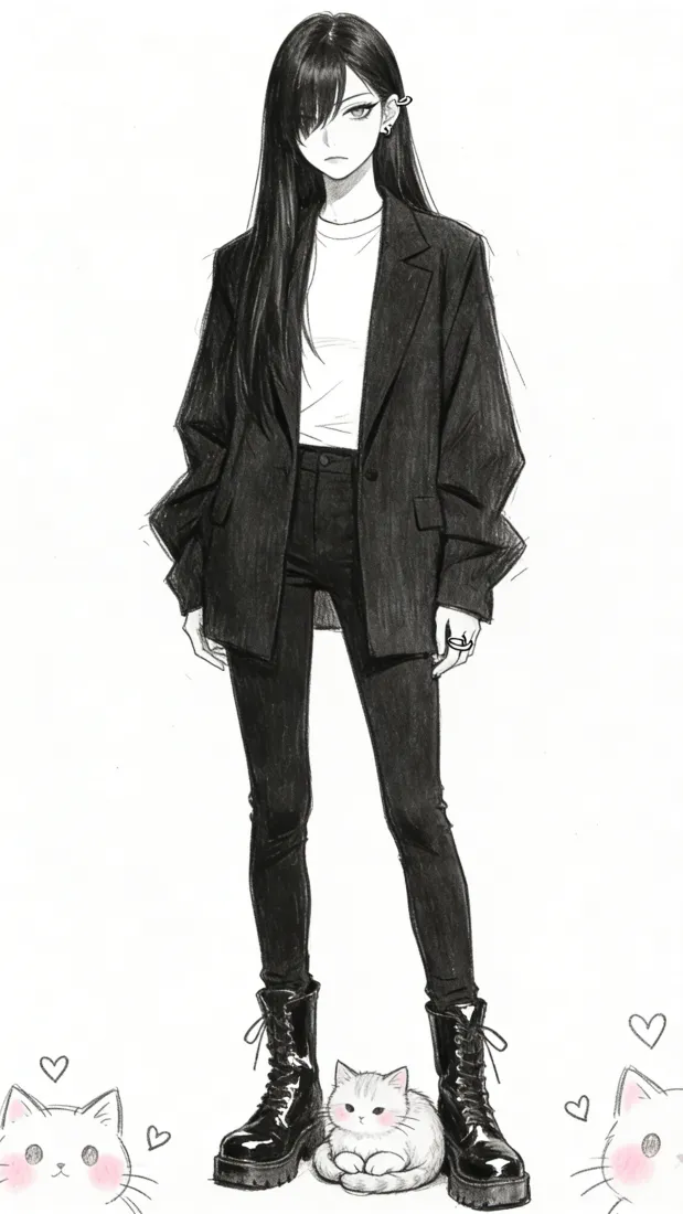 高冷女孩手机壁纸｜简约背景图片 - 甜酷风「哲风壁纸」