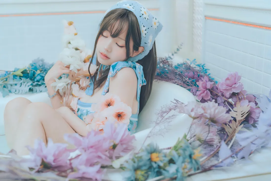 10k清纯美女壁纸｜花艺背景图片 - 甜美写真「哲风壁纸」