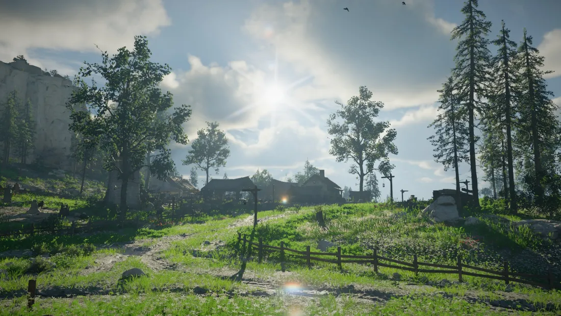 3k自然阳光壁纸｜乡村风景背景图片 - 林间草地「哲风壁纸」