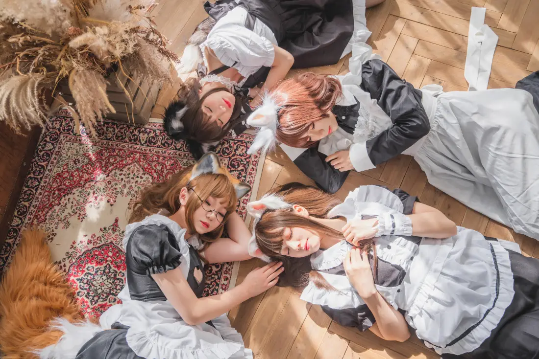 5k女仆女团壁纸｜慵懒室内背景图片 - 颜值天花板「哲风壁纸」