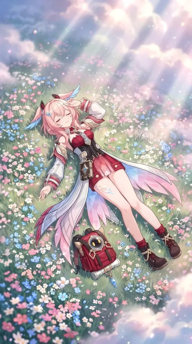 莉奈娅手机壁纸｜花海背景图片 - 原神「哲风壁纸」