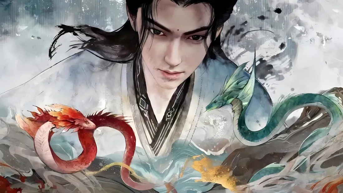 2k陈平安壁纸｜剑来背景图片 - 水墨双蛇「哲风壁纸」