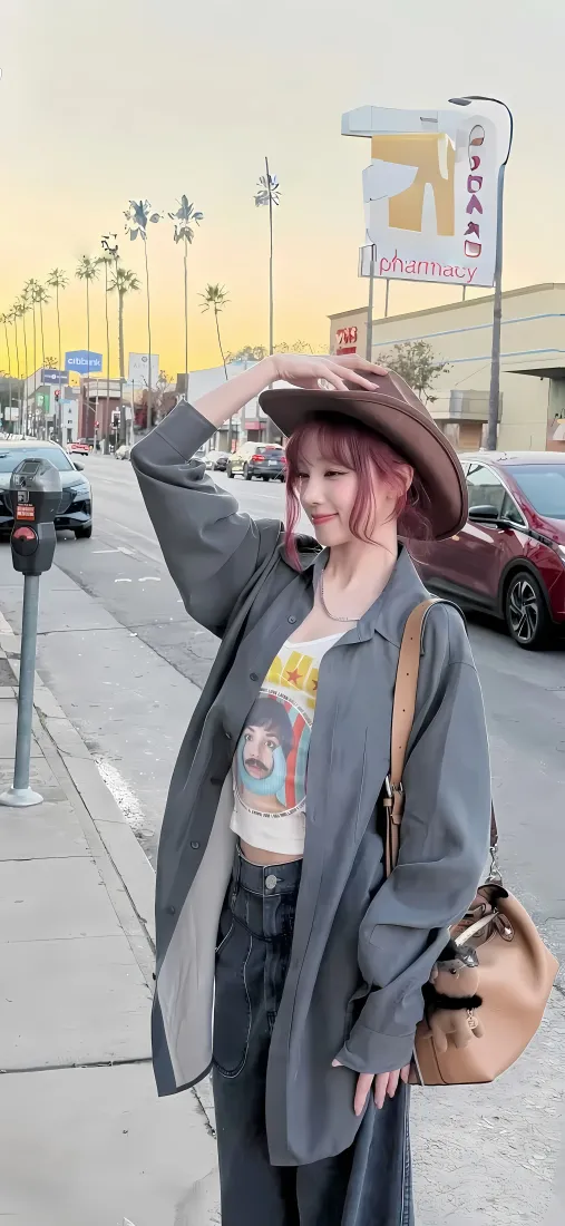 宋雨琦手机壁纸｜街头背景图片 - 可爱休闲「哲风壁纸」