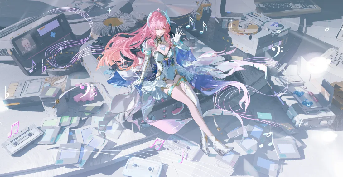 7k粉发少女壁纸｜机械背景图片 - 二次元「哲风壁纸」