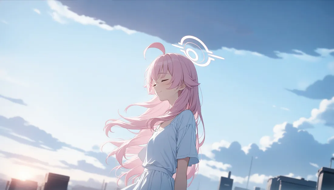 5k小鸟游星野壁纸｜晴空城市背景图片 - 二次元「哲风壁纸」