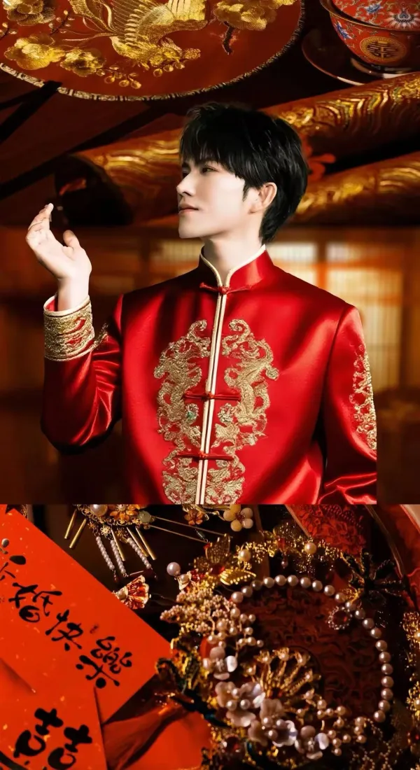 十个勤天手机壁纸｜红色中式背景图片 - 国风秀禾造型「哲风壁纸」