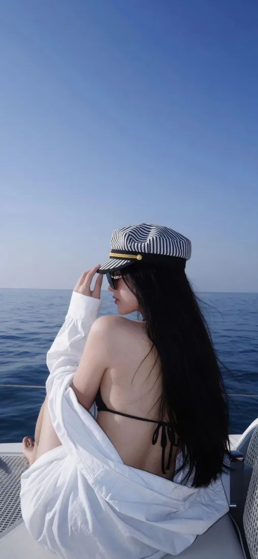 美女手机壁纸｜大海背景图片 - 海边度假「哲风壁纸」