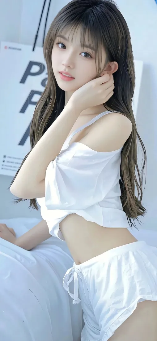 清纯美女手机壁纸｜简约室内背景图片 - 甜系少女「哲风壁纸」