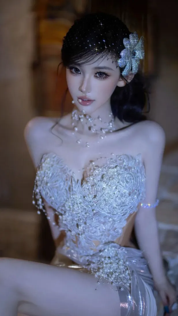 闪钻美女手机壁纸｜仙气背景图片 - 精致女神「哲风壁纸」