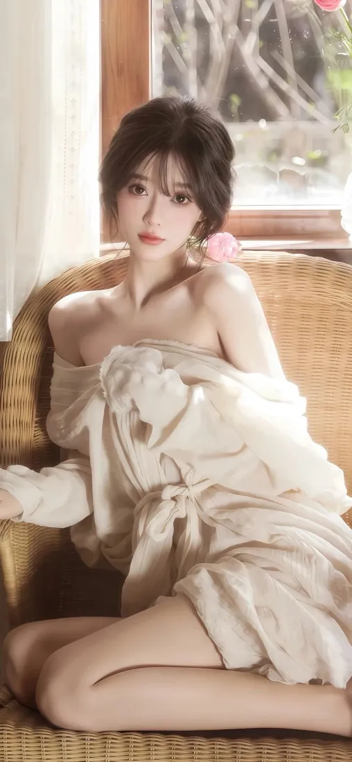 清纯美女手机壁纸｜室内背景图片 - 温柔纯欲「哲风壁纸」