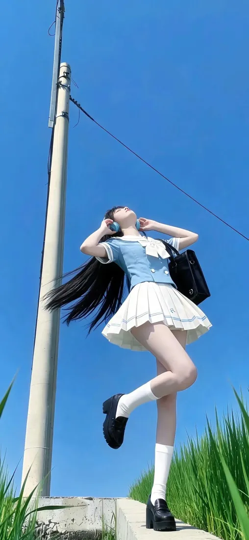 JK少女手机壁纸｜清新户外背景图片 - iOS「哲风壁纸」