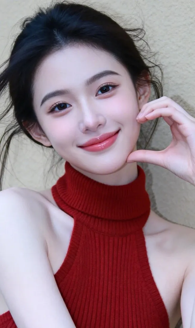 红衣美女手机壁纸｜Ios背景图片 - 气质女生「哲风壁纸」