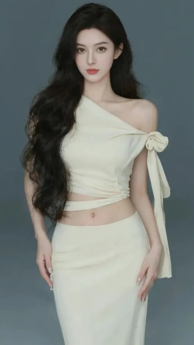 气质美女手机壁纸｜简约背景图片 - 纯欲穿搭「哲风壁纸」