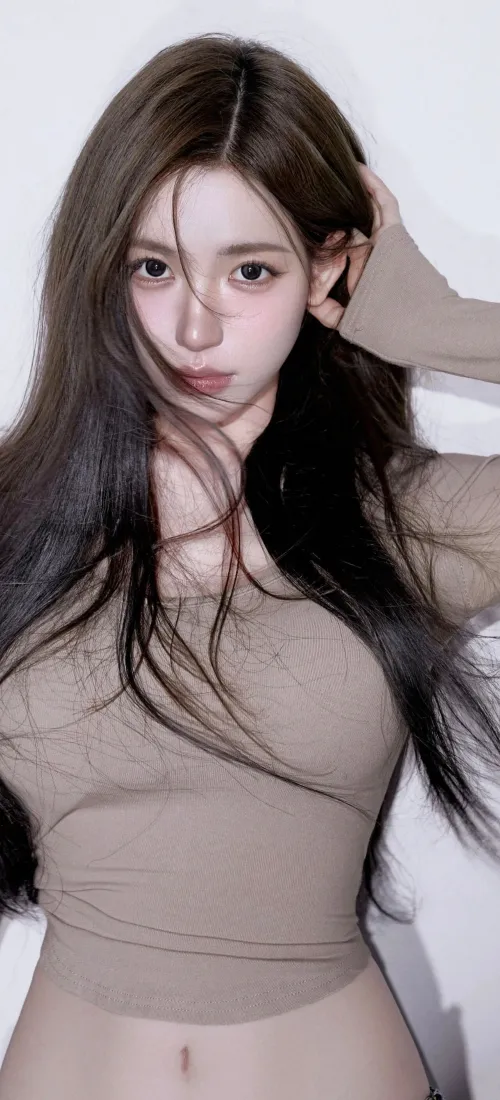 长发美女手机壁纸｜Ios背景图片 - 纯欲人像「哲风壁纸」