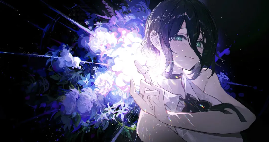 5k蕾塞壁纸｜电锯人背景图片 - 紫花暗调「哲风壁纸」