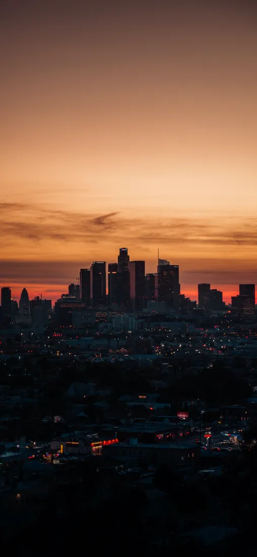 城市手机壁纸｜晚霞背景图片 - 黄昏天际线「哲风壁纸」