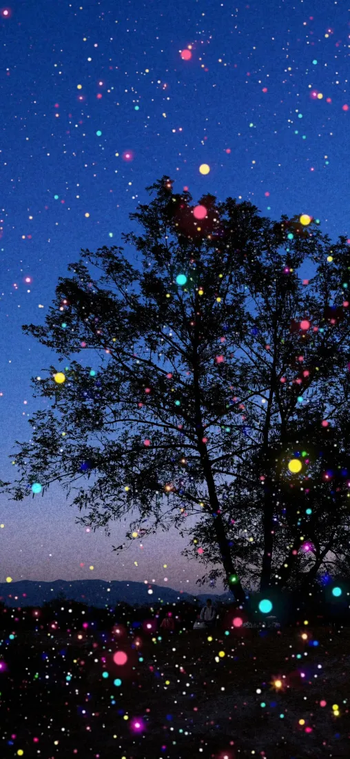 星空手机壁纸｜夜景背景图片 - 彩色点点「哲风壁纸」
